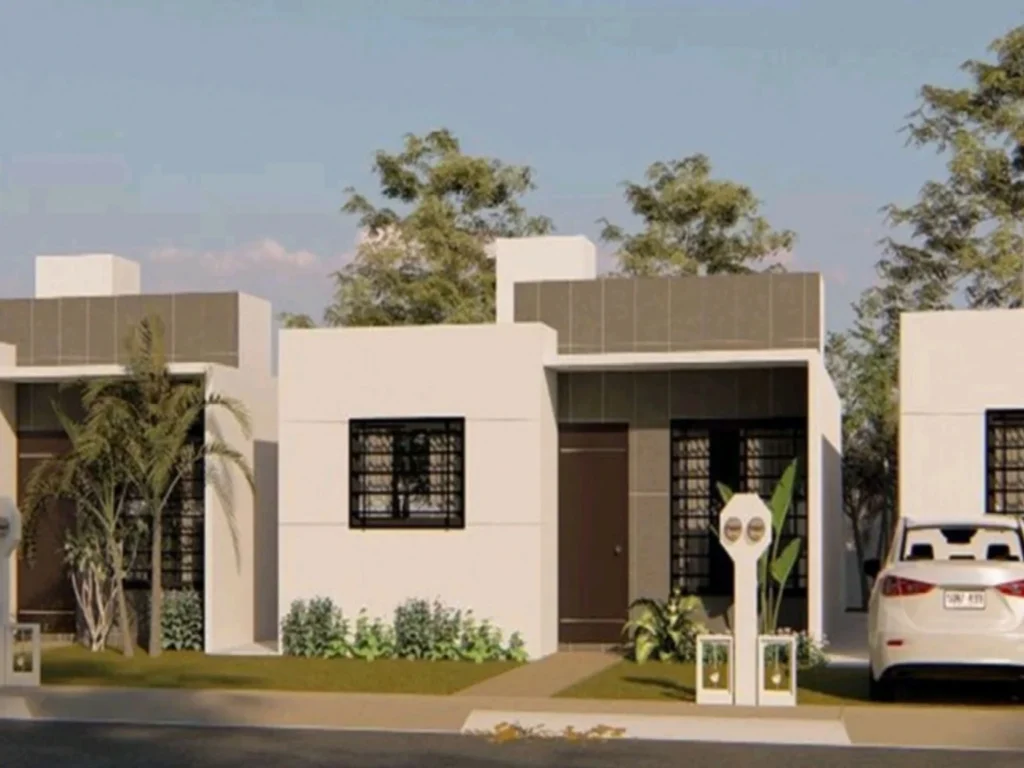 Fachada del modelo Uxmal Plus en Los Héroes Mérida